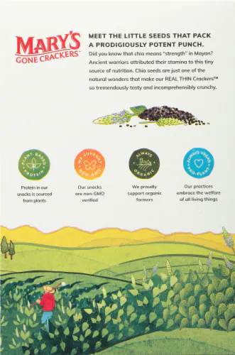 Craquelins minces ail romarin bio - Mary's Organic Crackers Craquelins minces ail romarin bio - Mary's Organic Crackers