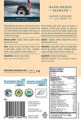 Kombu royal d'Atlantique (flocons) bio - Océan de saveurs Kombu royal d'Atlantique (flocons) bio - Océan de saveurs
