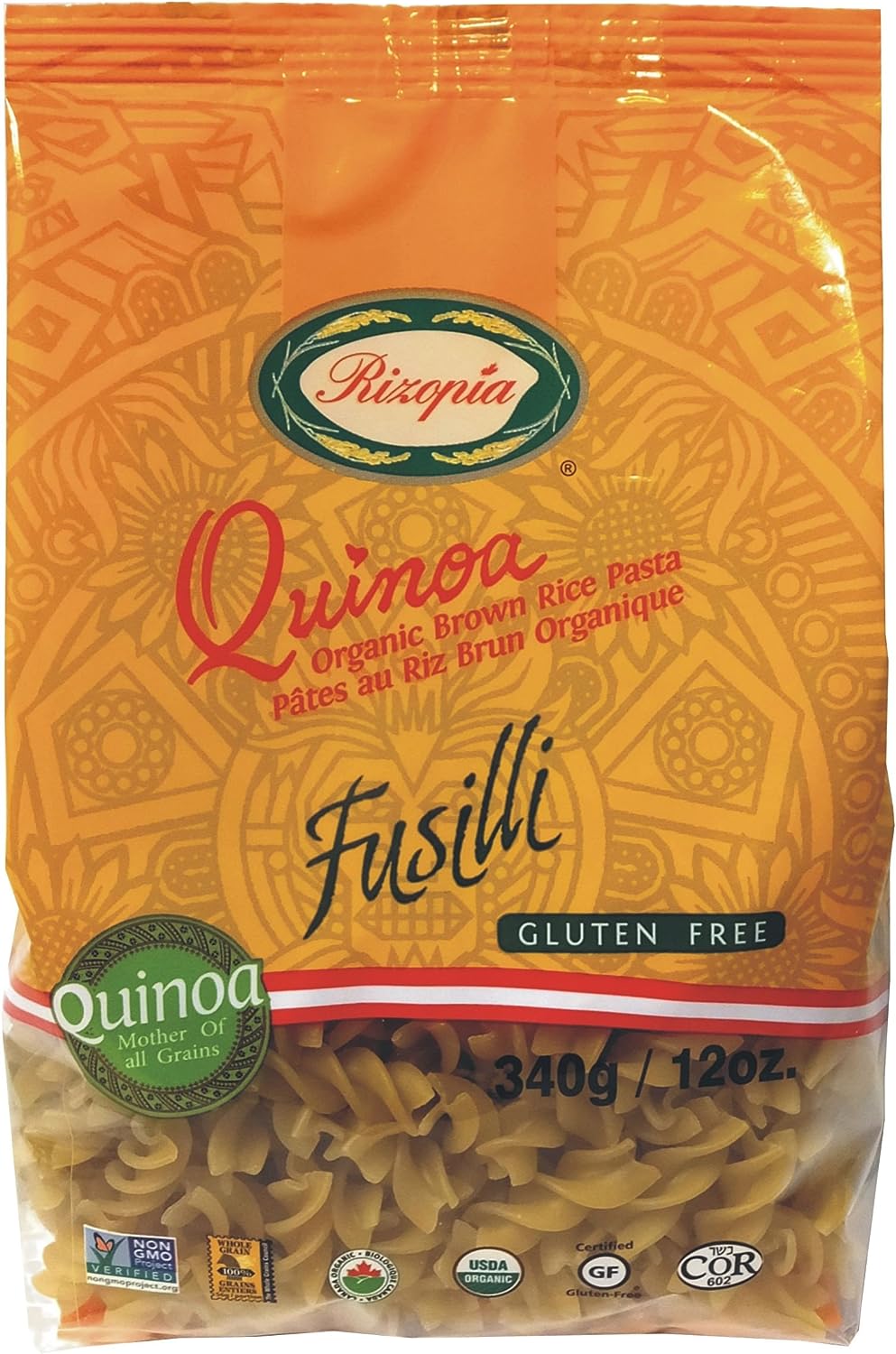 Fusilli riz brun et quinoa bio - Rizopia