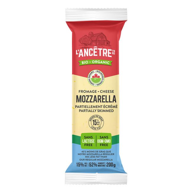Mozzarella 15%Mg Part. Écrémé Bio - Sans Lactose - Ancêtre